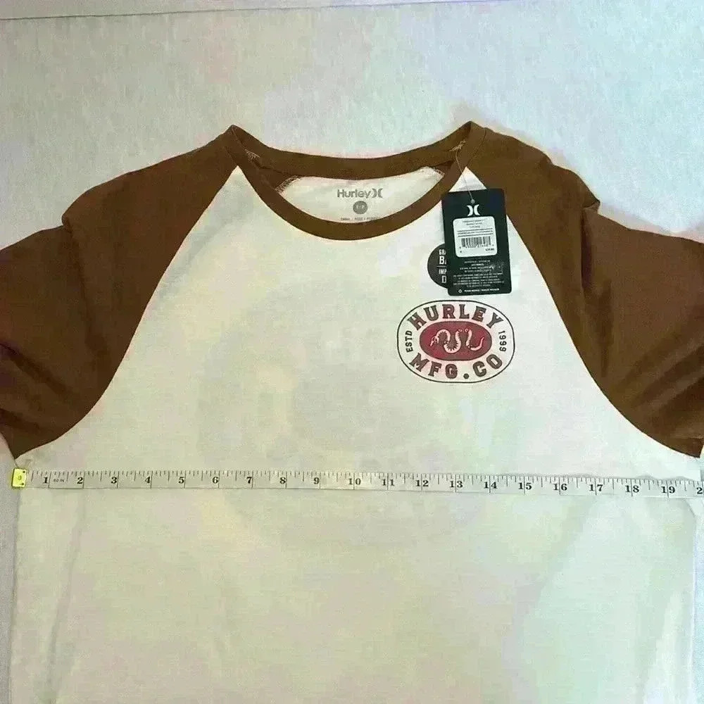 Hurley NWT Barely Bone Long Sleeve Rattler Jersey Raglan Mens Size Small - Picture 5 of 10